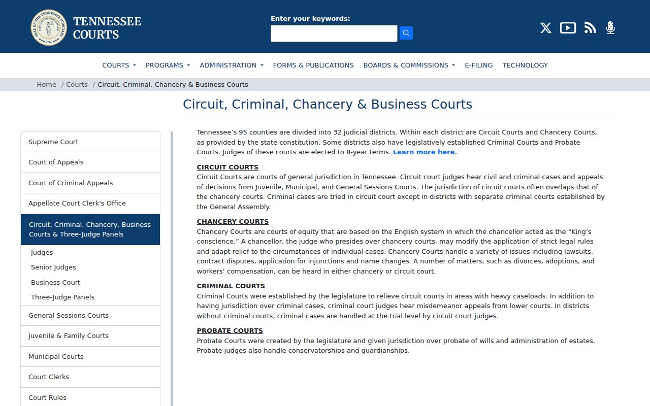 Lincoln County criminal case path through Tennessee trial courts
