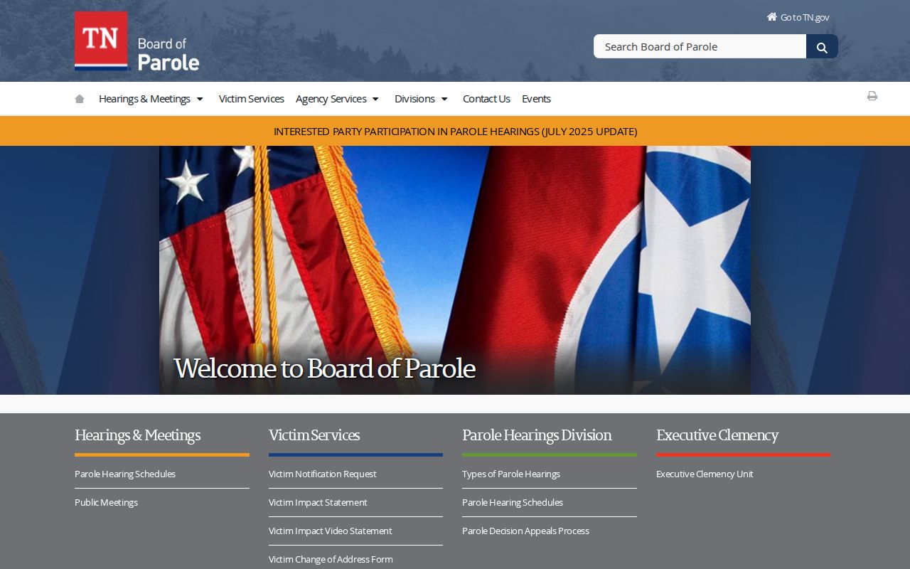 Lincoln County criminal history Tennessee Board of Parole resources