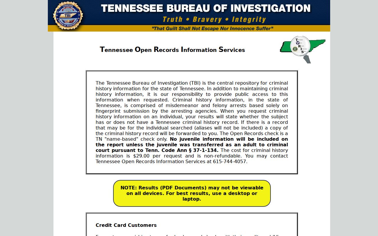 Lincoln County criminal history TORIS background check screen